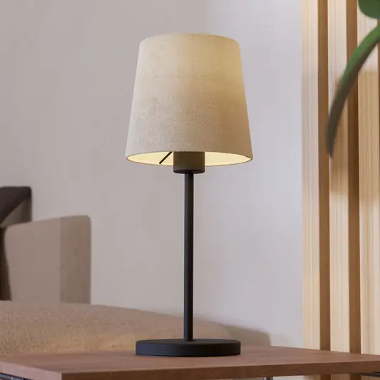 Stolní lampa Febres, výška 44 cm, černá/bílá, ocel/látka Ihned K Objednání