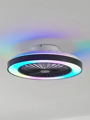 Akční Cena Stropní ventilátor Lindby LED Teleo, Ø48 cm, černý, DC, Tuya