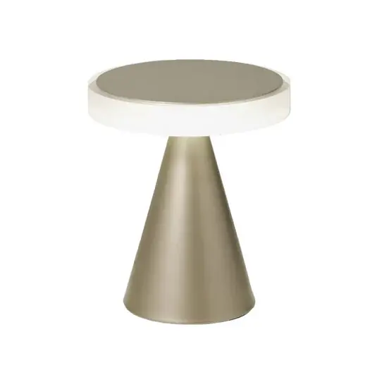 Aktuální Stolní lampa LED Neutra, výška 20 cm, matně zlatá, dotykový stmívač