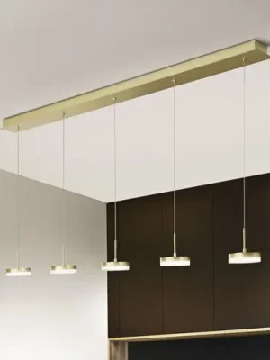 Závěsné svítidlo LED Dunk, mosaz, 5 světel, 3 000 K, kov Tovární Cena