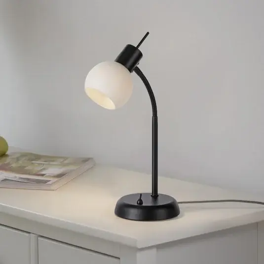 Nejlepší Cena JUST LIGHT. Stolní lampa Loki, černá, železo, sklo
