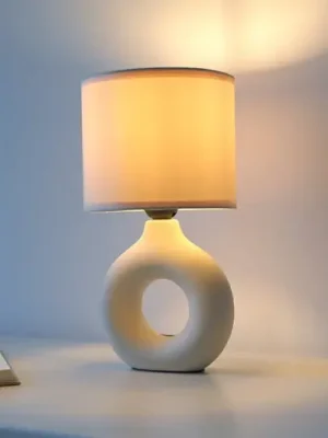 Akční Cena JUST LIGHT. Stolní lampa Carara, keramický podstavec, béžová barva