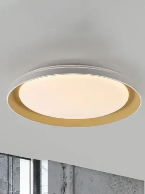 Cenový Hit JUST LIGHT. Stropní svítidlo Sati LED, plast, bílá/mosaz