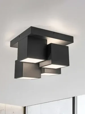Kup Teď JUST LIGHT. LED stropní svítidlo Tetris, železo, 3000 K, černé