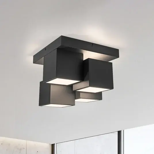 Kup Teď JUST LIGHT. LED stropní svítidlo Tetris, železo, 3000 K, černé