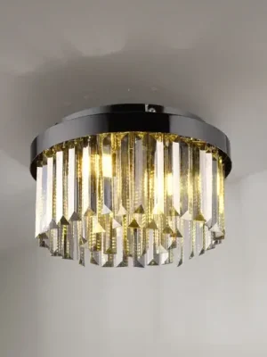 Nová Kolekce JUST LIGHT. Stropní svítidlo Kulunka, křišťálové sklo, černá barva