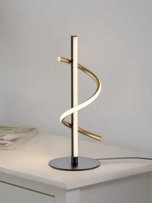 Poslední Šance JUST LIGHT. Stolní LED lampa Emanda, železo, černá mosaz