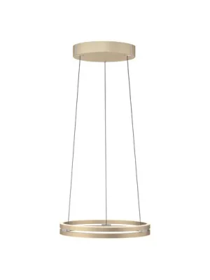 Nejprodávanější Závěsné LED světlo PURE E-Loop, slonová kost a zlato, Ø 50 cm, hliník, CCT