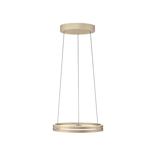 Nejprodávanější Závěsné LED světlo PURE E-Loop, slonová kost a zlato, Ø 50 cm, hliník, CCT