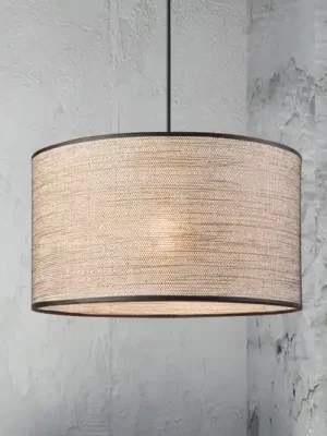 Originální Závěsné světlo Penelope, Ø 35 cm, světle hnědé, 1 žárovka