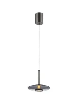 Jen Po Omezenou Doba LED závěsné světlo PURE Vitrum, šedé, sklo/hliník, Ø 22 cm