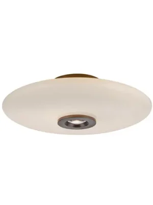 LED stropní svítidlo PURE Vitrum hnědé/opálové sklo/hliník Ø 45 cm Výprodej