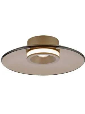 Cenově Výhodný PURE LED stropní svítidlo Moon, bronz, Ø 32 cm, sklo/hliník