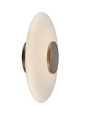 Pouze Dnes LED nástěnné světlo PURE Vitrum, hnědá/opálové sklo/hliník, Ø 22 cm