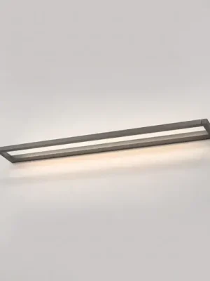 Ověřený LED nástěnné světlo PURE Puro, šedá, šířka 100 cm, hliník, stmívač