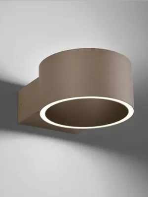 Pouze Dnes PURE LED nástěnné svítidlo Clipse, bronzová barva, hliník Ø 15 cm