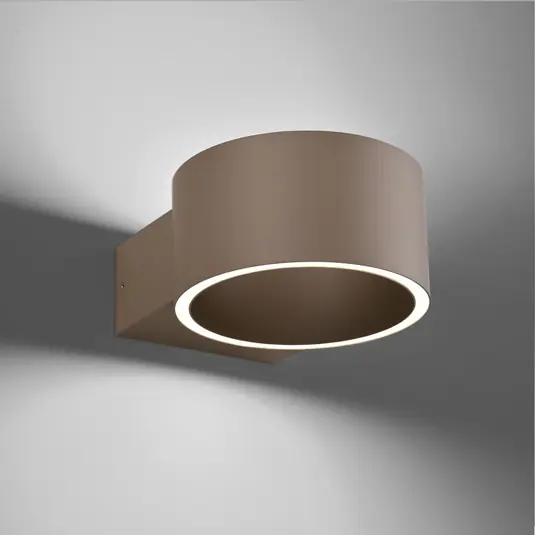 Pouze Dnes PURE LED nástěnné svítidlo Clipse, bronzová barva, hliník Ø 15 cm