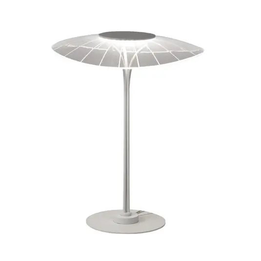 Objednat Nyní Stolní lampa LED Vela, bílá/průhledná, 36 cm, akryl, stmívač