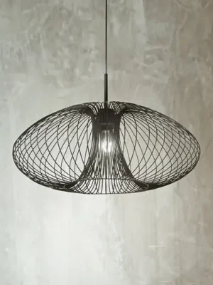 Závěsné svítidlo Fassa, černá barva, Ø 60 cm, kov Objednat Nyní