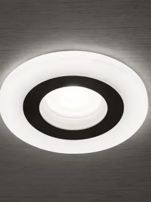 Zapuštěné bodové svítidlo Glow, černé, kovové, Ø 11 cm, GU10 Ihned K Objednání