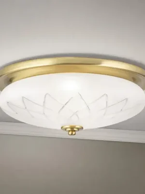 Zlevněný Stropní svítidlo Porto, Ø 37 cm, bronzová barva, sklo, E27