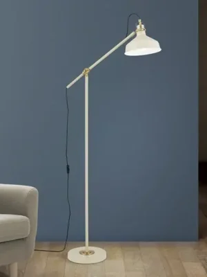 Vrácení Zdarma Stojací lampa Schiller, khaki, kov, výška 153 cm, nastavitelná