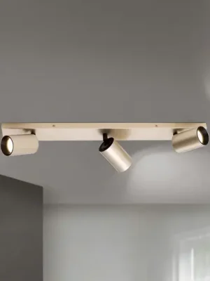 Reflektor Sean, 3 světla, zlatá barva, kovový, otočný Vrácení Zdarma
