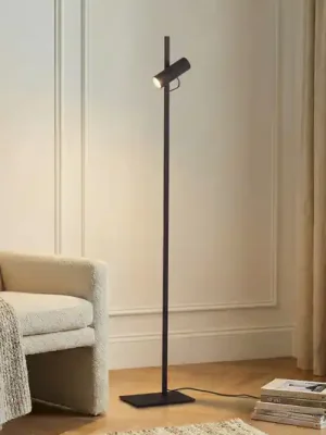 Horká Nabídka Lucande stojací lampa Lysias, černá, kov, výška 143,2 cm