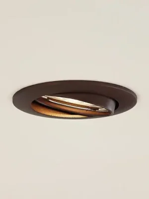 Stropní vestavné svítidlo Prios Fibur, bronz, hliník, Ø 8,2 cm Jen Po Omezenou Doba