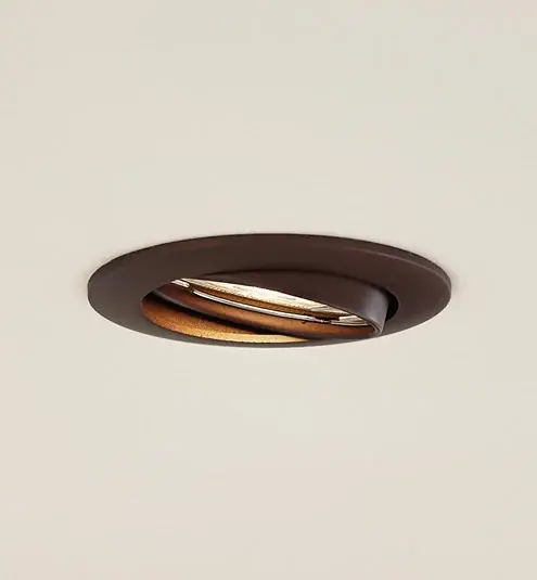 Stropní vestavné svítidlo Prios Fibur, bronz, hliník, Ø 8,2 cm Jen Po Omezenou Doba