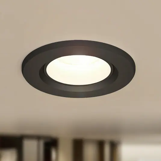Prios LED vestavné světlo Shima, černé, 7 W, 3000K, stmívatelné Značkový