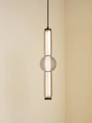 Cenový Hit Lucande LED závěsné světlo Savete, kouřově šedá, sklo, Ø 12 cm