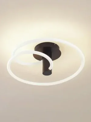 Ověřený Stropní svítidlo Lucande LED Valenora, bílá/černá, PC, Ø 49cm