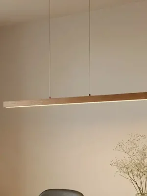 Rychlé Dodání Lucande LED závěsné světlo Nihalo, dřevo, 122 cm, stmívatelné, CCT