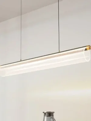 Přímo Od Výrobce Lucande LED závěsné světlo Alania, transparentní, kov, 86,5 cm