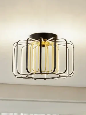 Pouze Dnes Stropní svítidlo Lucande LED Birger, Ø 39,5 cm, černá/zlatá
