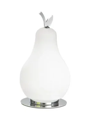 Stolní lampa Wilma LED, chrom/bílá, ve tvaru žárovky, stmívatelná Nejprodávanější