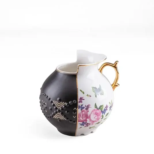 SELETTI Váza Hybrid Lfe, bílá / barevná, Ø 19,5 cm, porcelán Cenový Hit