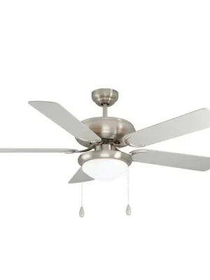 Stropní ventilátor Ballina, E27, matný nikl, kabelový vypínač Sezónní Sleva