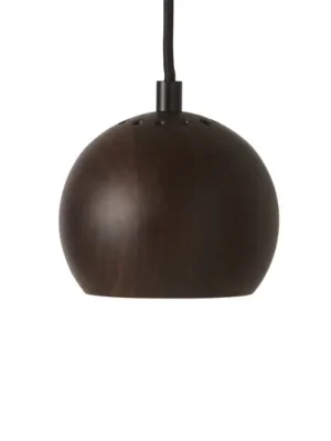 Výhodná Nabídka FRANDSEN Závěsné světlo Ball, ořech, Ø 12 cm, dřevo