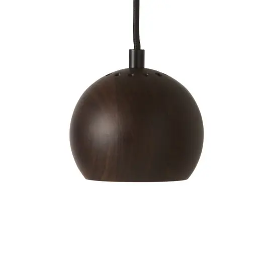 Výhodná Nabídka FRANDSEN Závěsné světlo Ball, ořech, Ø 12 cm, dřevo