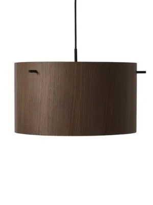 Cenově Výhodný FRANDSEN závěsné světlo FM 1954, ořech, Ø 41 cm, dřevo
