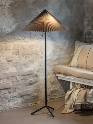 Akční Nabídka Stojací lampa Plisado, šedá, železo/látka, výška 140 cm
