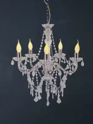 Horká Nabídka Lustr Cecilia, chrom, železo/akryl, Ø 52 cm, 5 světel.
