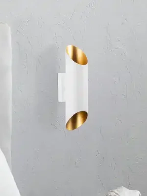 Cenová Bomba Nástěnné světlo Cut 11815, bílé, kov, výška 30 cm, nahoru/dolů