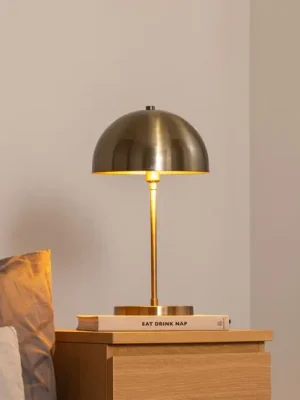 Pouze Dnes Stolní lampa Varzan 10857, starozlatá, kov, výška 50 cm