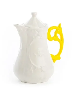 Autentický Konvice SELETTI I-Wares, bílá / žlutá, 1,2 litru, porcelán