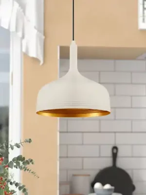 Nejlepší Cena Závěsné světlo Berceste 187-S, bílá/zlatá, kov, Ø 30 cm