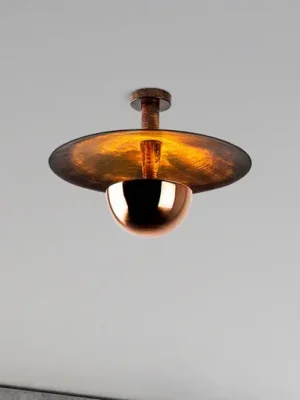 Novinka Stropní světlo Kurt 13355, měděná barva, kov, Ø 48 cm