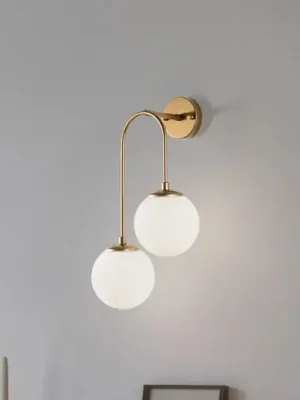 Nástěnné světlo Jewel 10585 zlaté, opálové sklo 55 x 30 cm 2-flg. Nová Kolekce